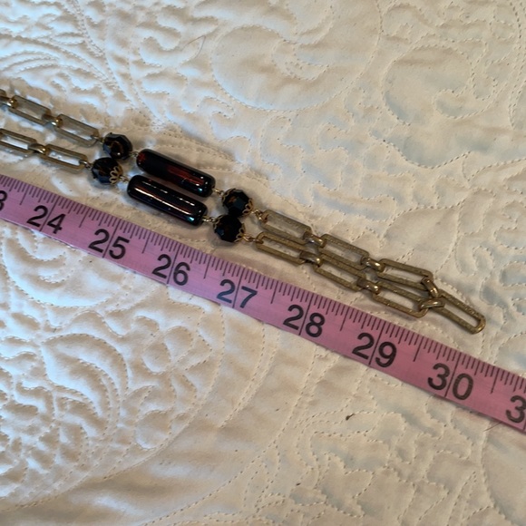 Miriam Haskell VTG 60” Russian gold and amber color beaded necklace - Picture 11 of 12